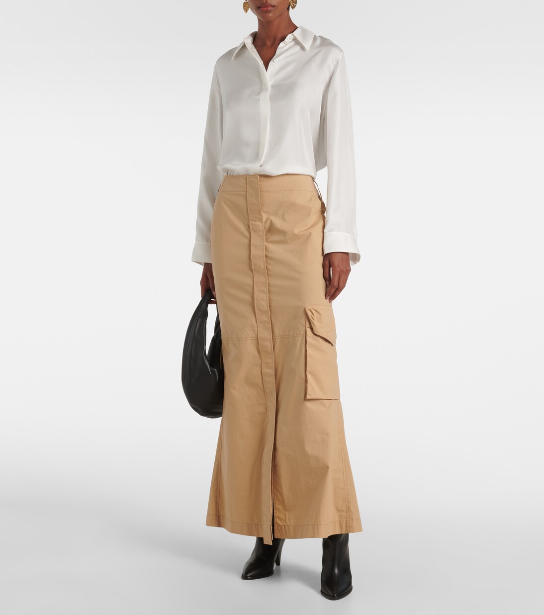 Poplin Power cotton-blend maxi skirt | Dorothee Schumacher