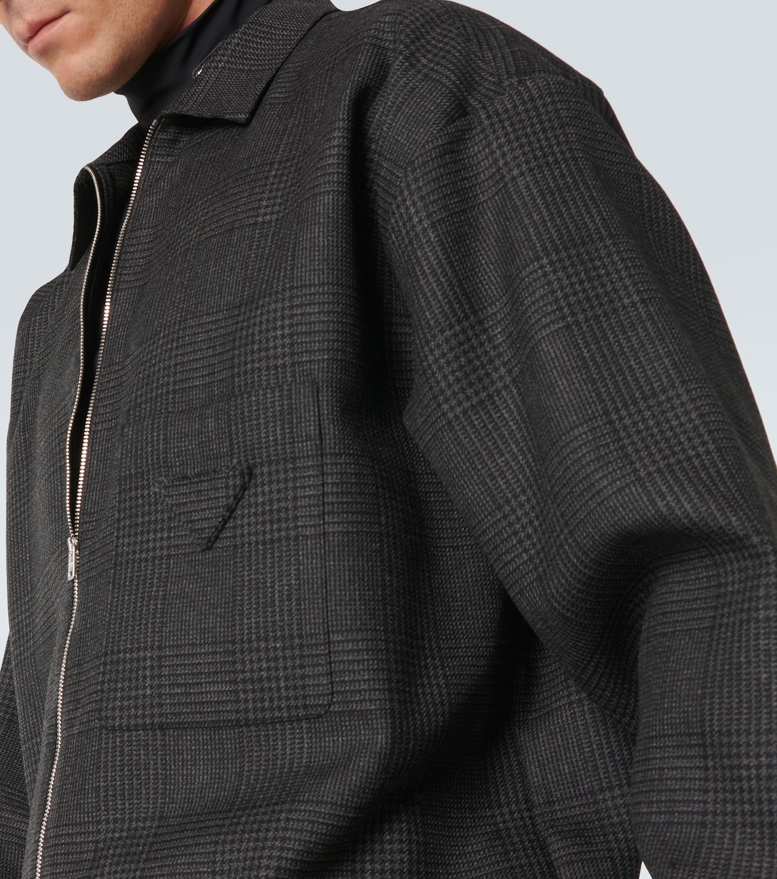 Prince of Wales virgin wool blouson | Prada