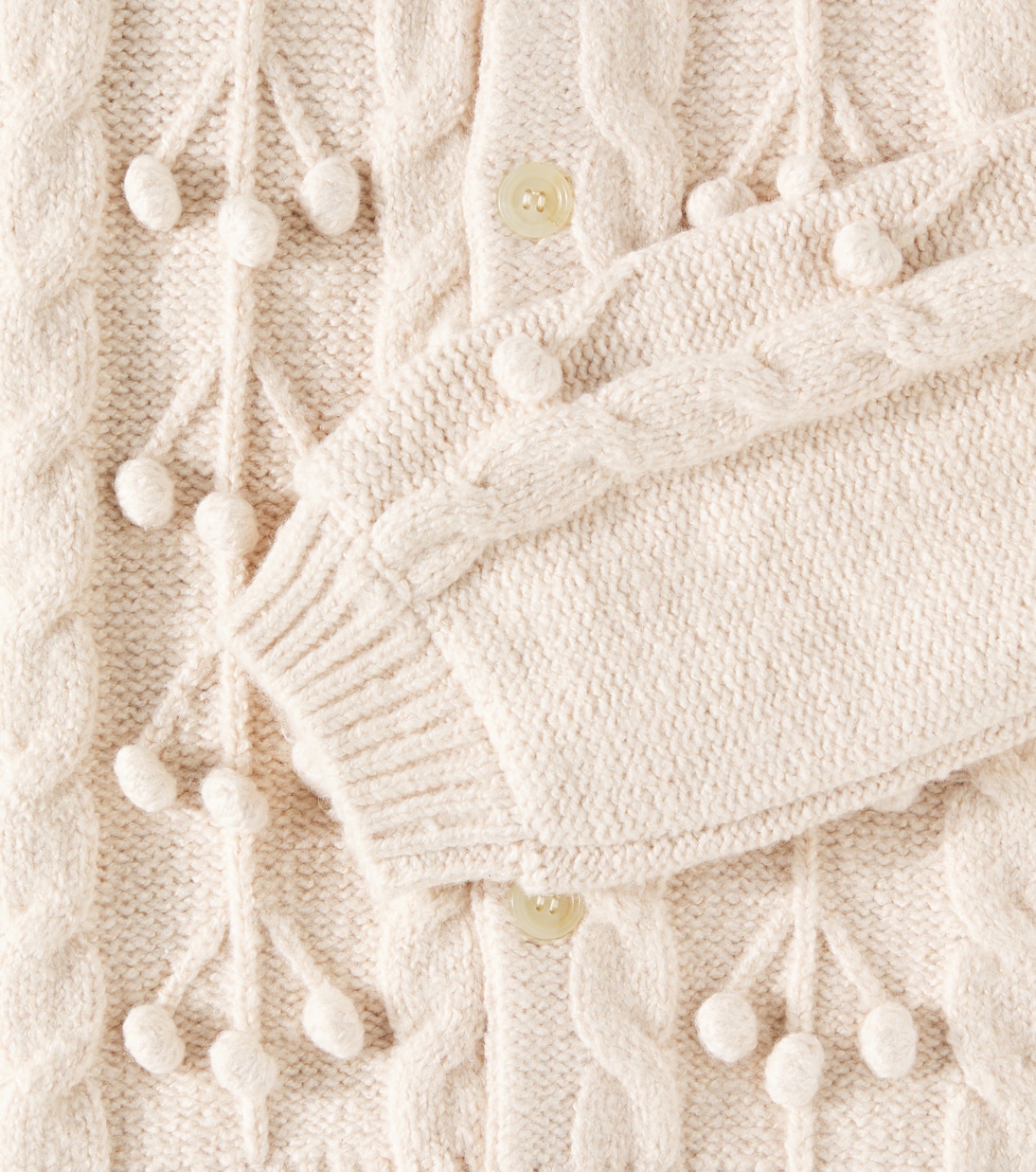 Cream bobble knit cardigan clearance