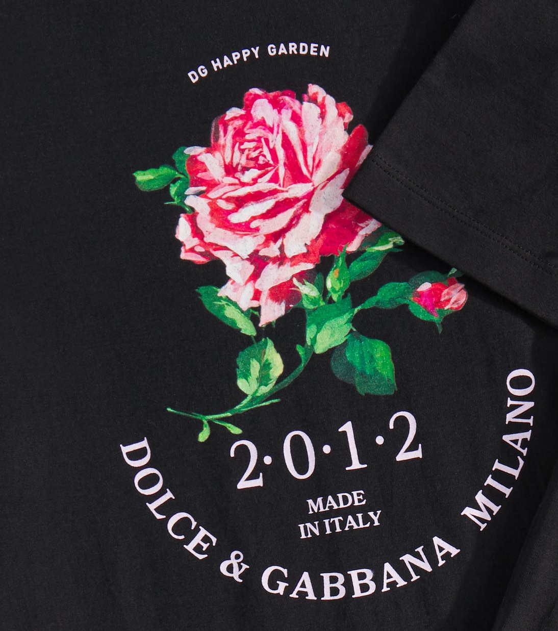T-shirt in jersey di cotone con glitter | Dolce&Gabbana Kids