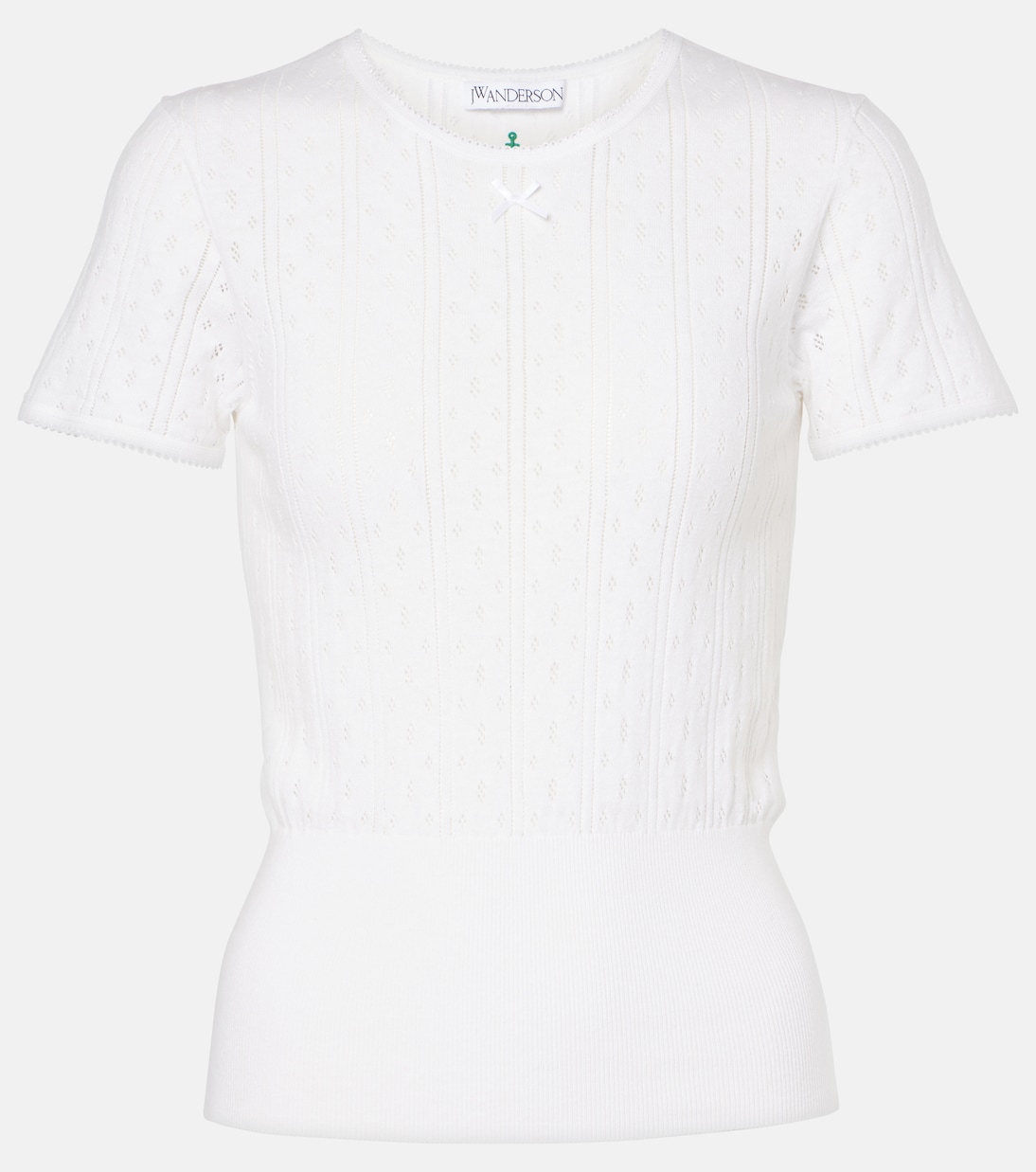 Pointelle cotton and cashmere top | JW Anderson
