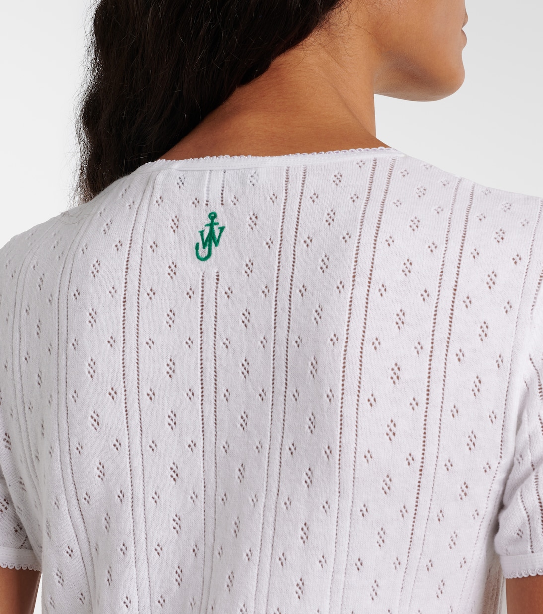Pointelle cotton and cashmere top | JW Anderson