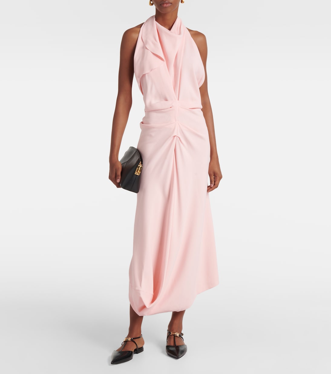 Abito midi in crêpe  | Victoria Beckham