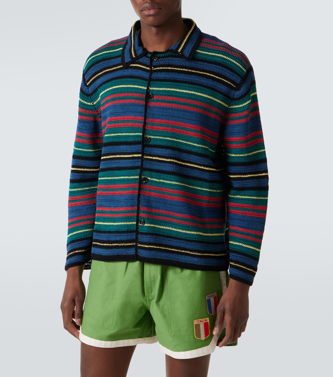 Camicia Riverbank in crochet di cotone | Bode