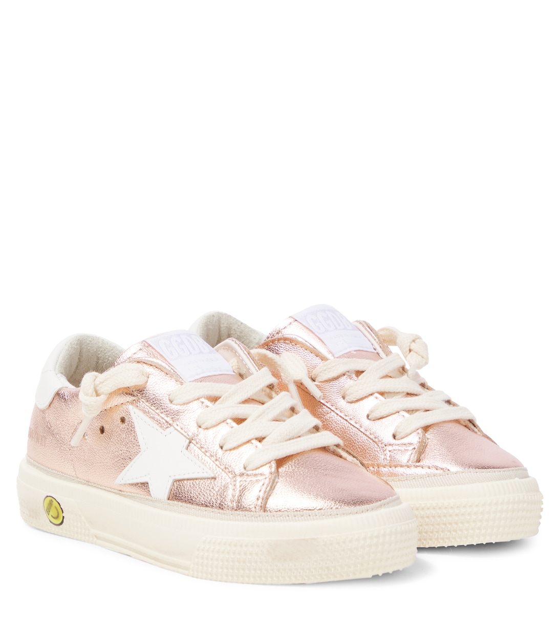 May metallic leather sneakers | Golden Goose Kids