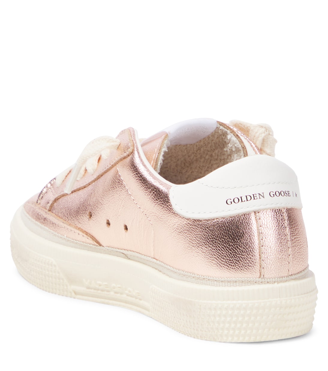 May metallic leather sneakers | Golden Goose Kids