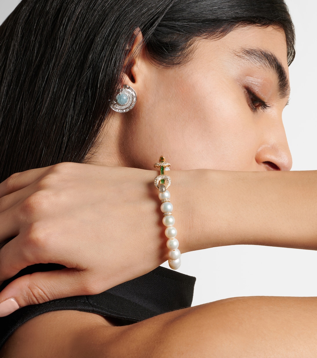 Bracciale ANANYA Chakra in oro 18kt con gemme preziose per giovani alla moda