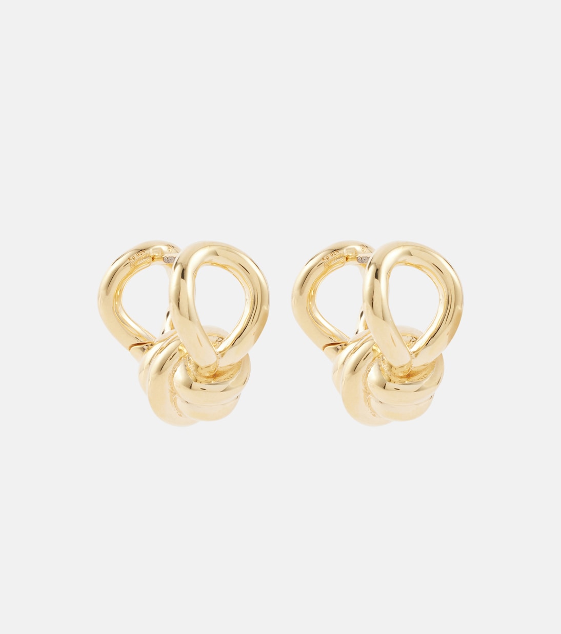 Orecchini Knot in argento sterling bagnati in oro | Bottega Veneta