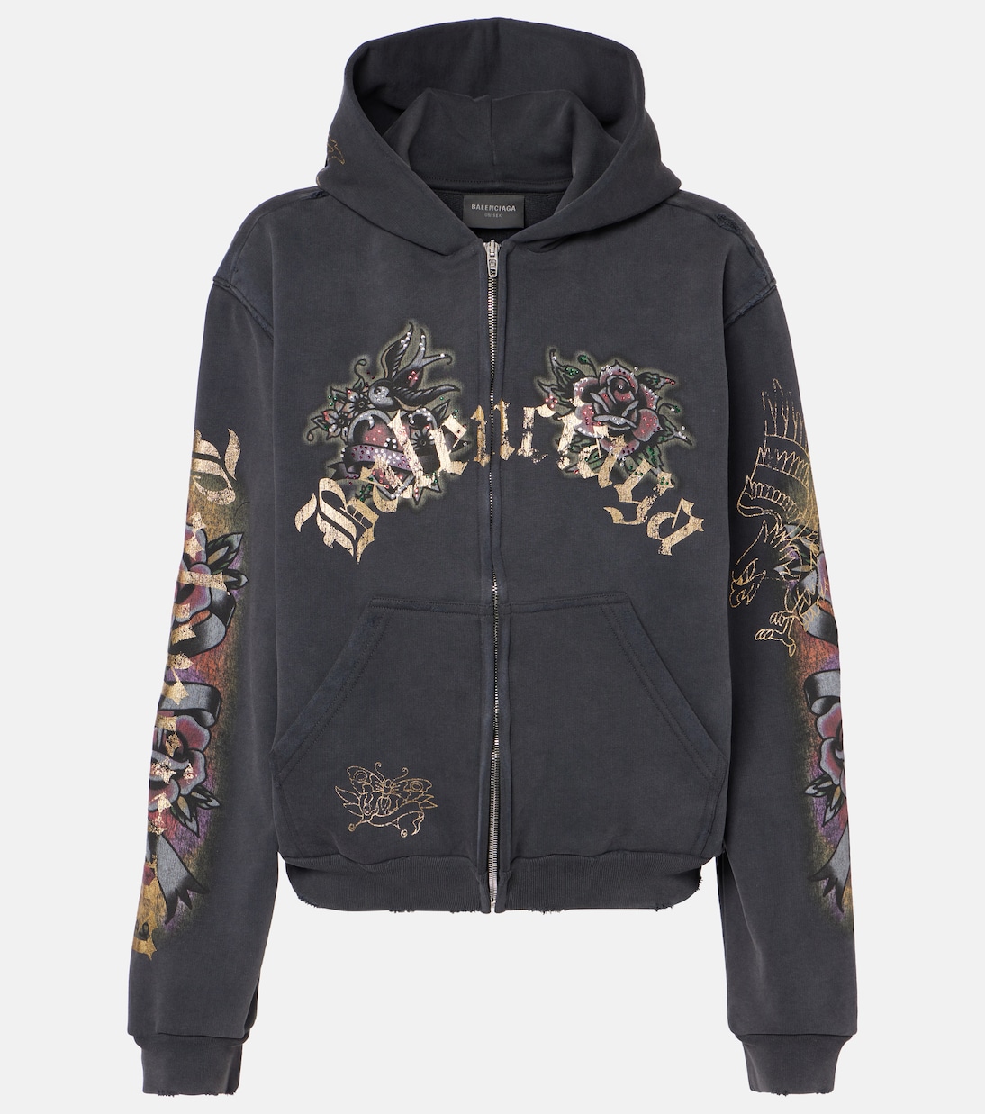 Sweat-shirt à capuche Tacky Tattoo en coton | Balenciaga
