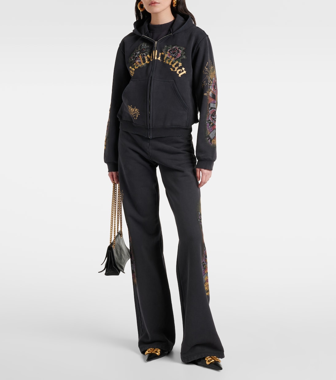 Sweat-shirt à capuche Tacky Tattoo en coton | Balenciaga
