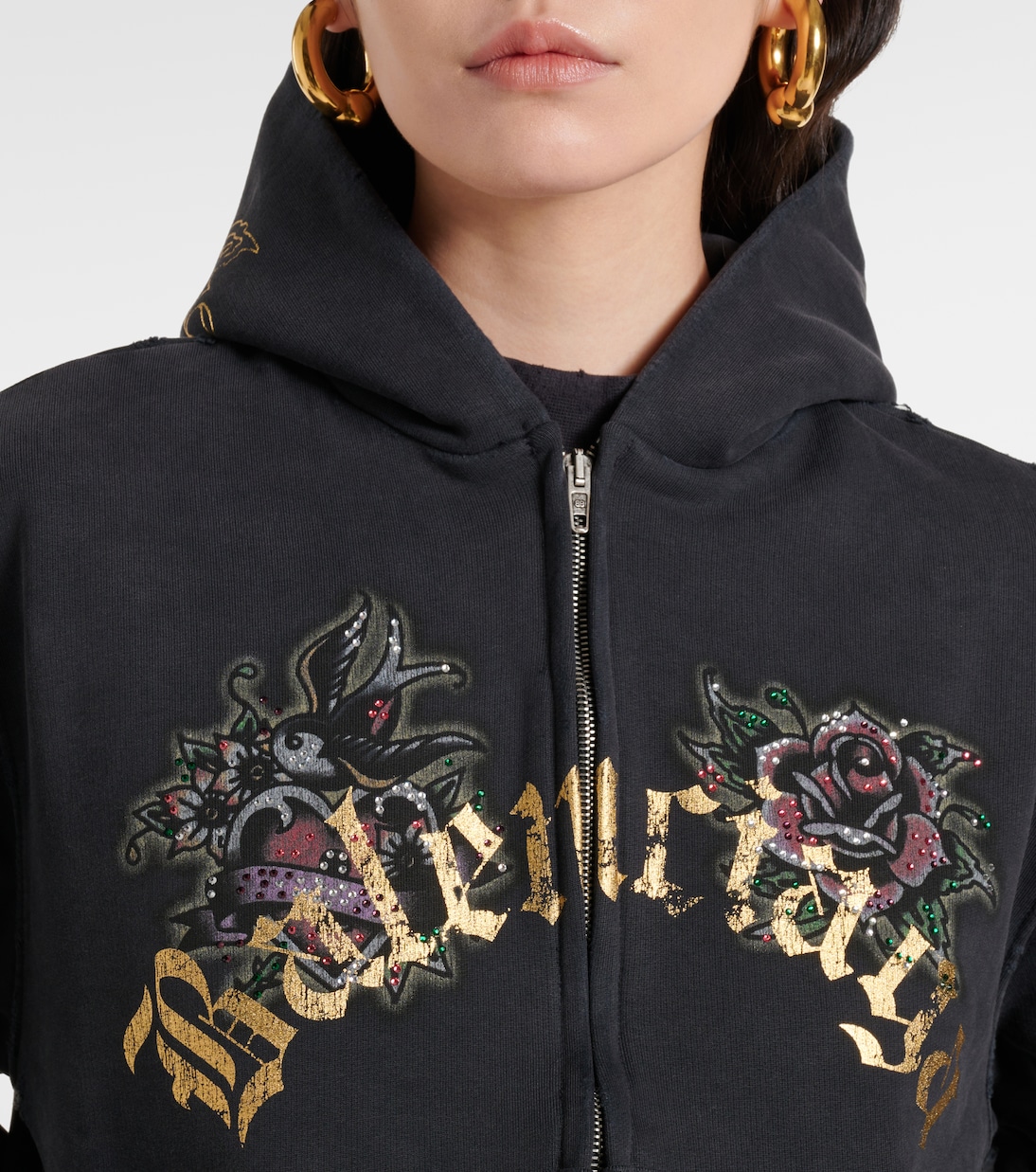 Sweat-shirt à capuche Tacky Tattoo en coton | Balenciaga
