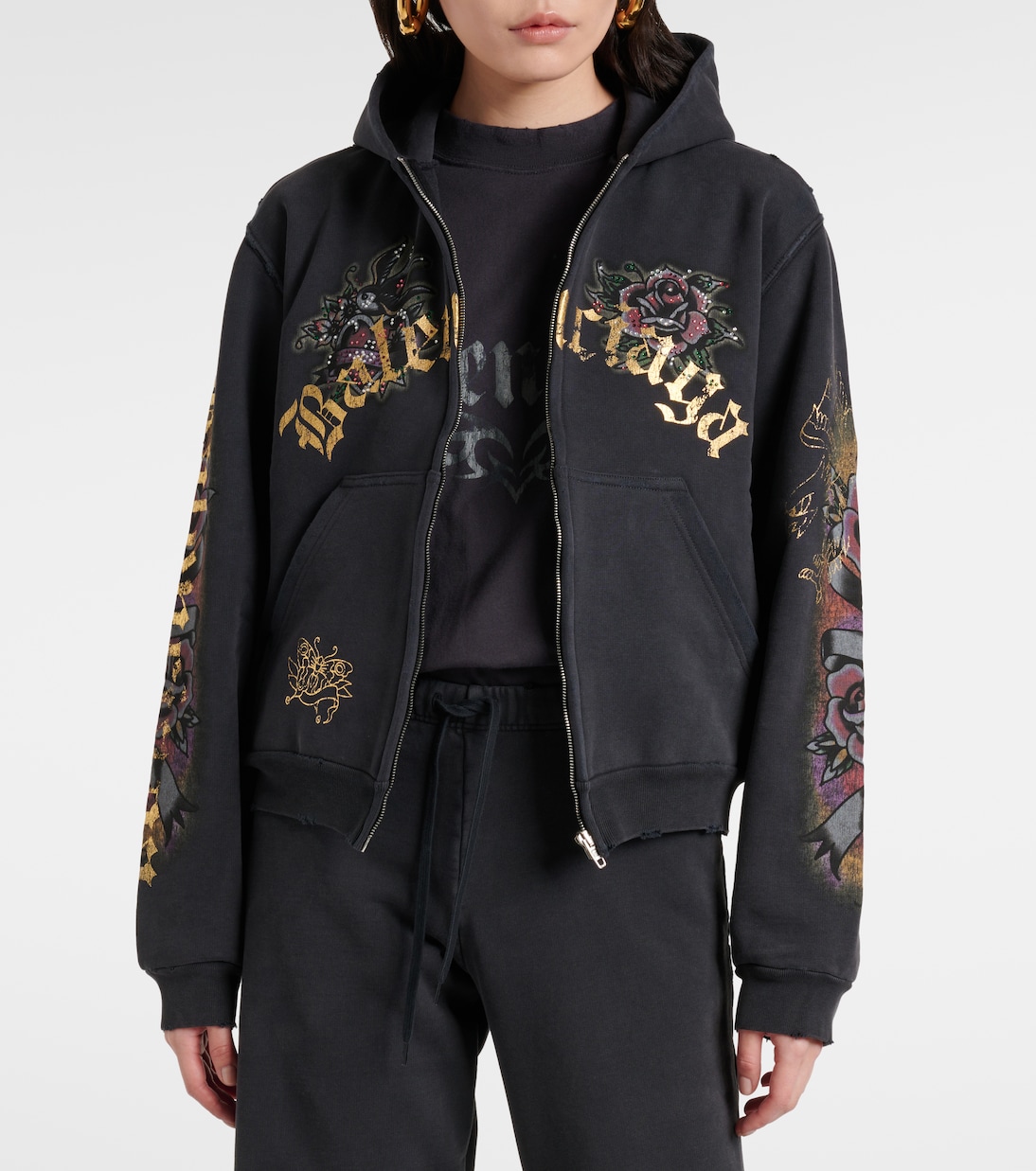 Sweat-shirt à capuche Tacky Tattoo en coton | Balenciaga