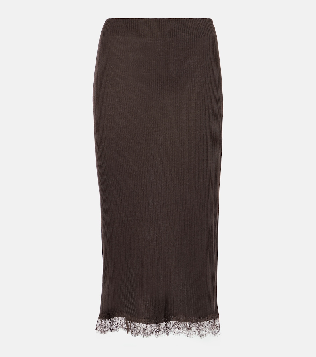 Gonna midi Indira in misto seta | The Row