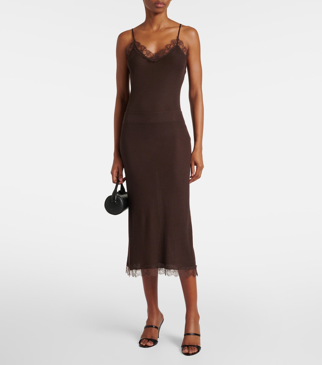 Gonna midi Indira in misto seta | The Row