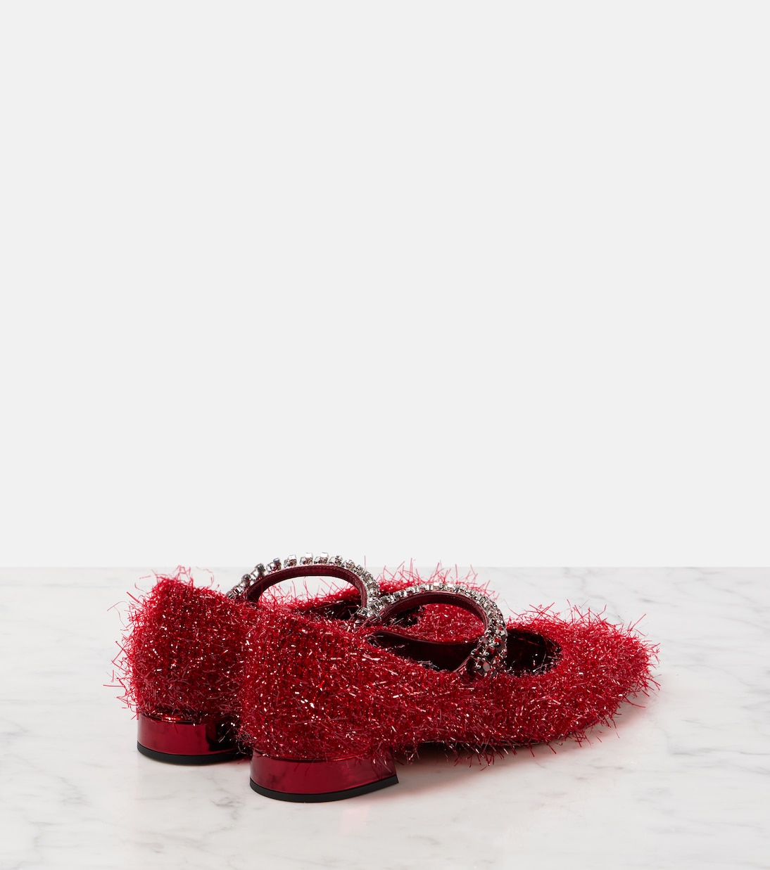 Ballerine Bing con tinsel e cristalli | Jimmy Choo