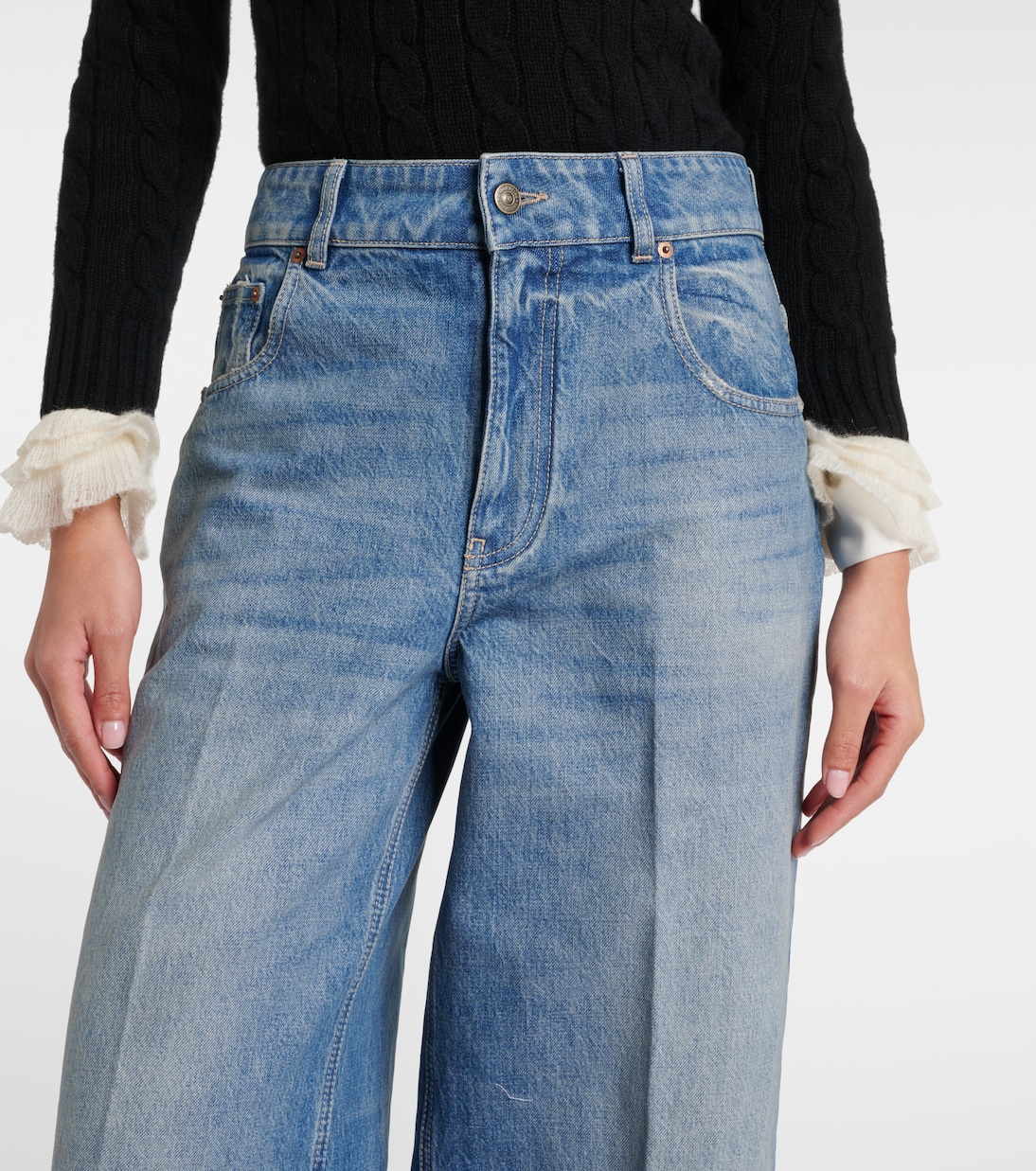 Jean ample à taille haute | Valentino