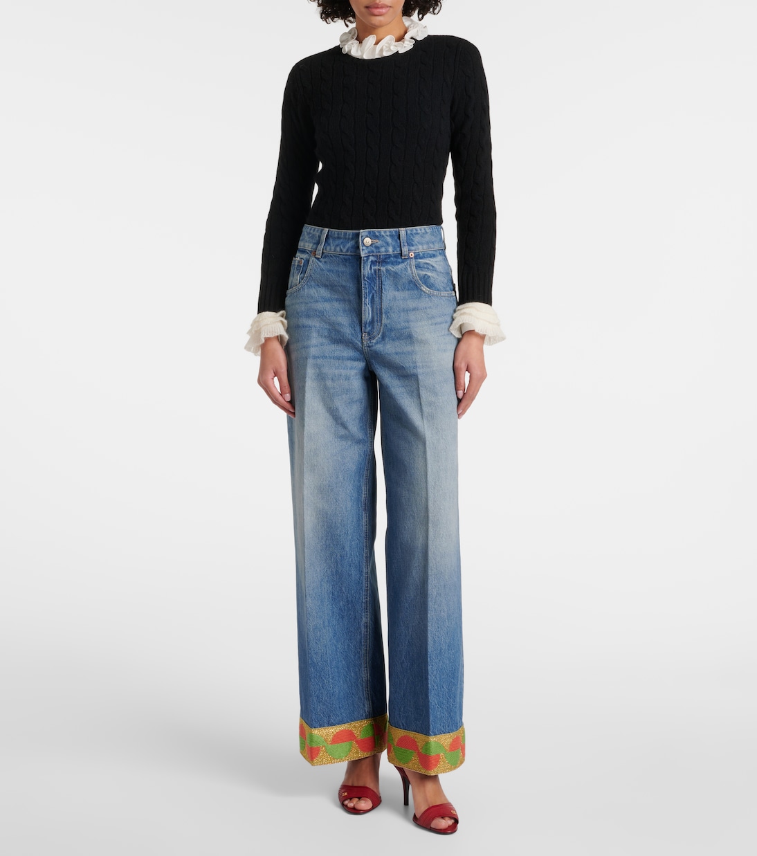 Jean ample à taille haute | Valentino