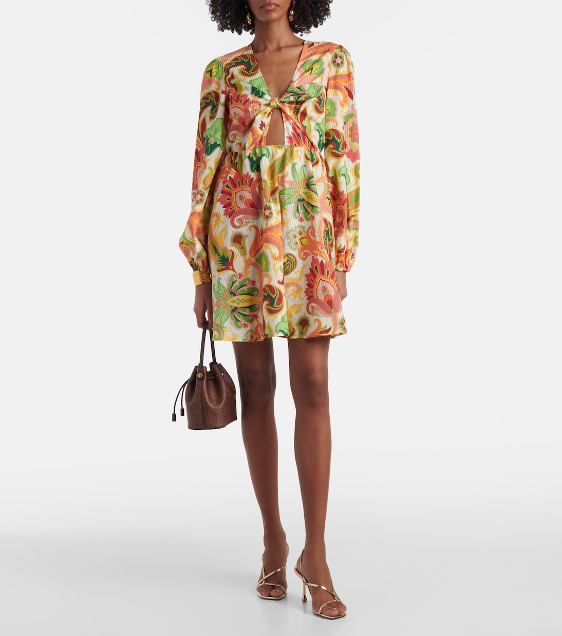 Vestido corto de algodón y seda floral | Etro