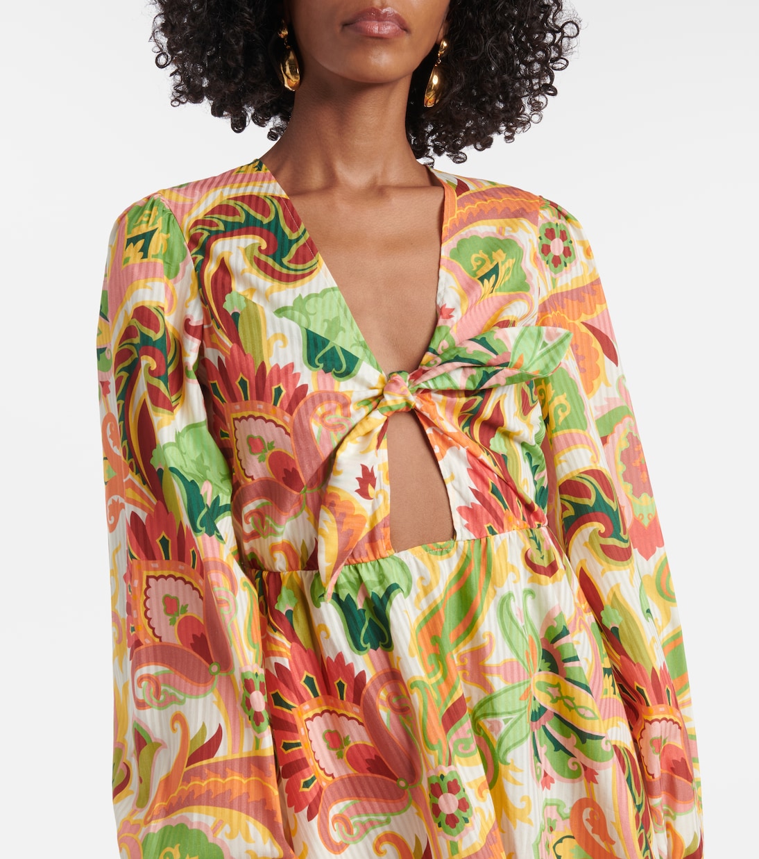 Vestido corto de algodón y seda floral | Etro