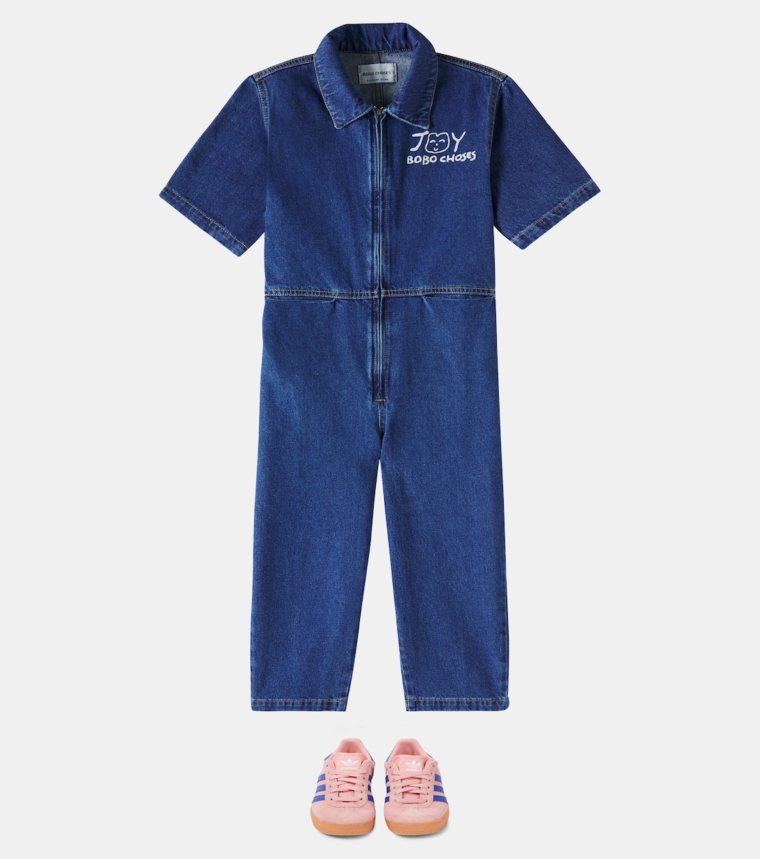 Latzhose Smiling aus Denim | Bobo Choses