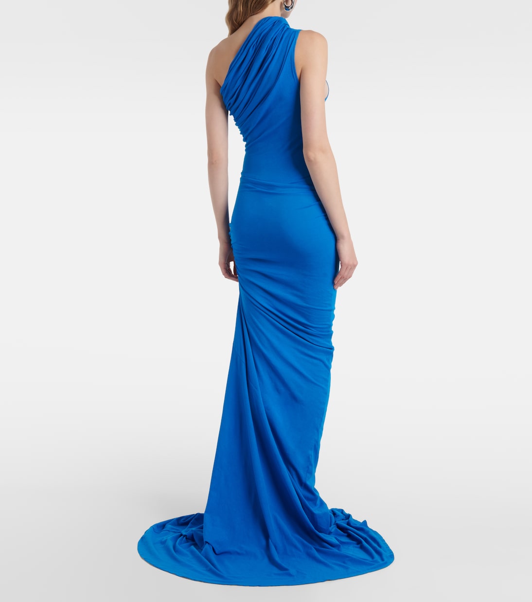 Pillar one-shoulder draped gown | Entire Studios