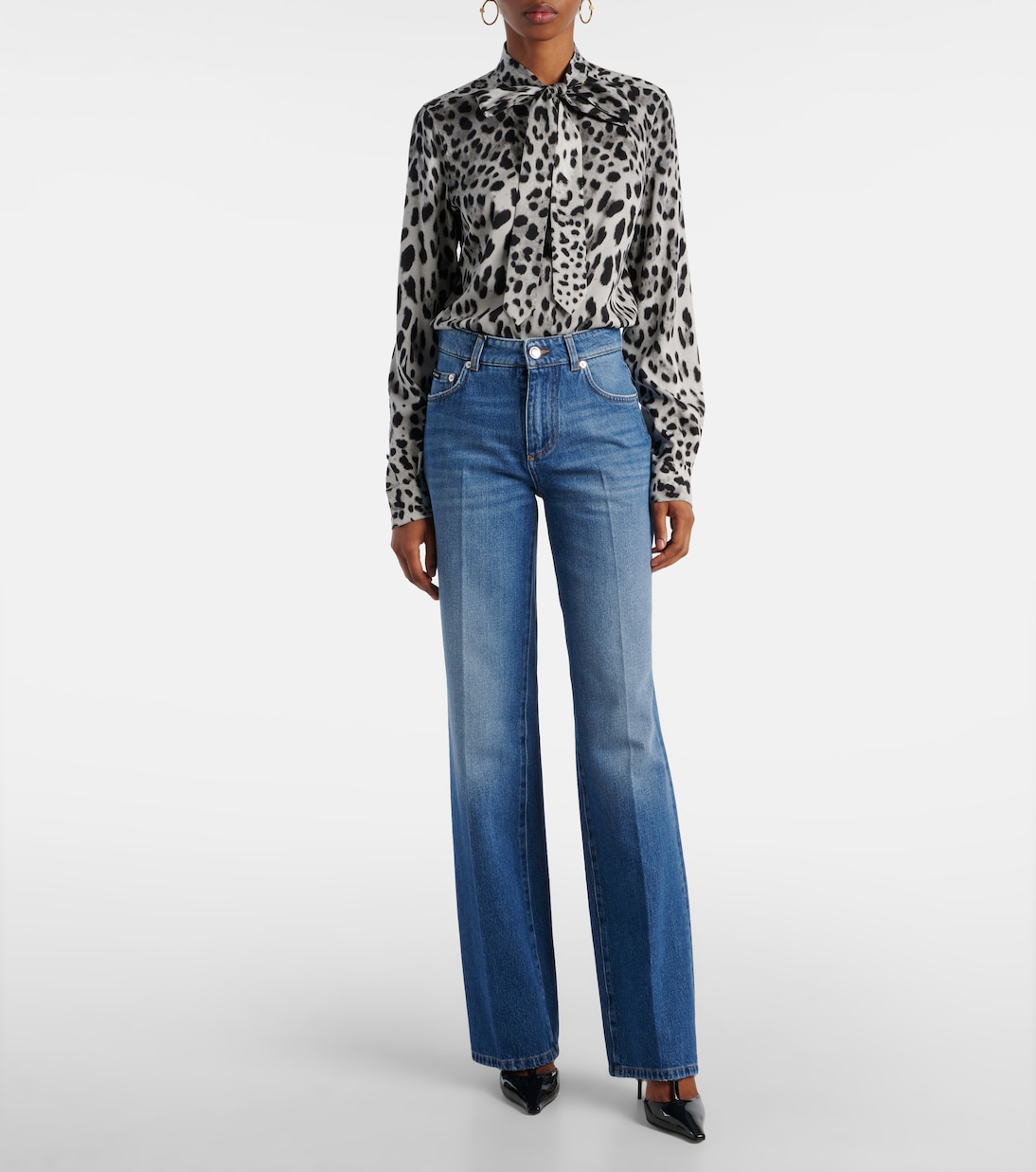 Jeans anchos de tiro alto | Dolce&Gabbana