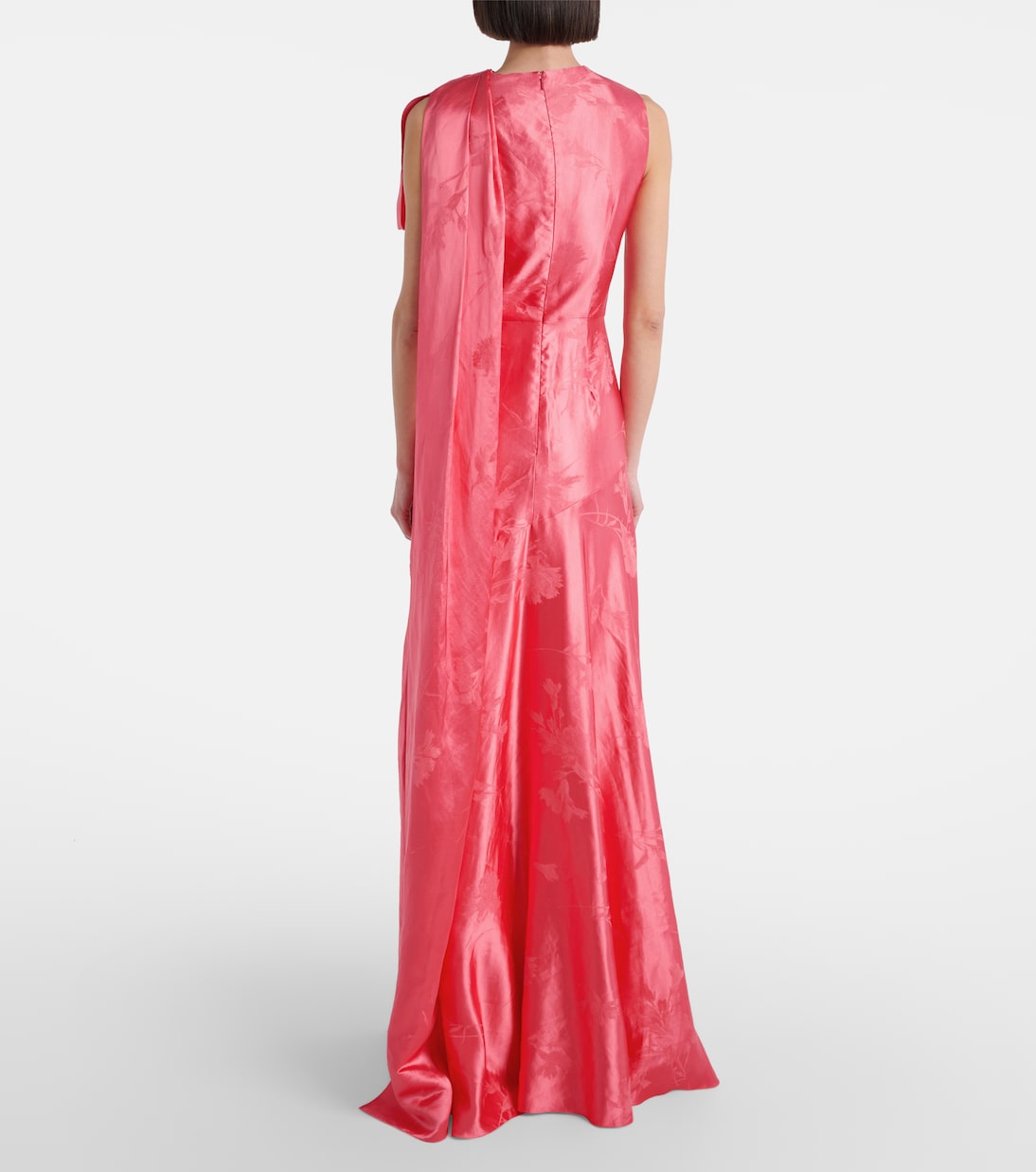 Abito lungo in jacquard di misto lino | Erdem
