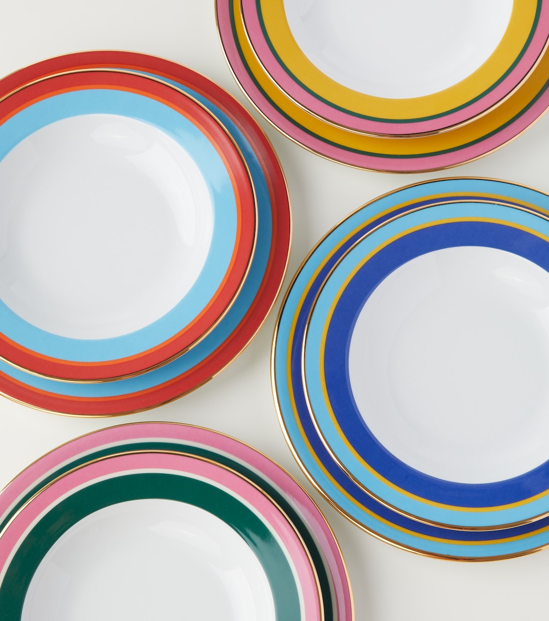 Set of 8 porcelain plates | La DoubleJ