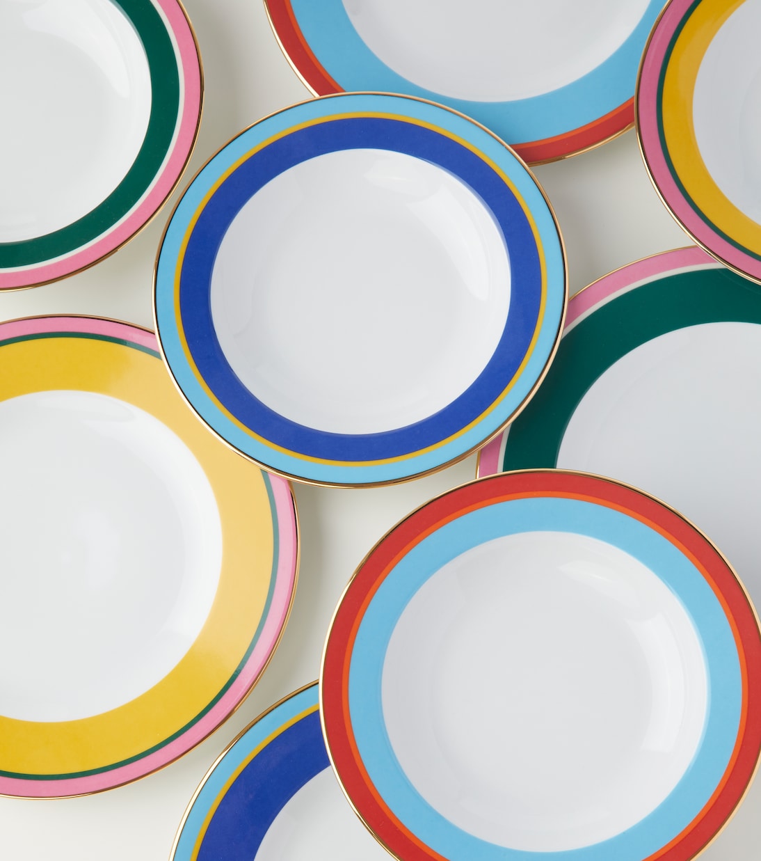 Set of 8 porcelain plates | La DoubleJ