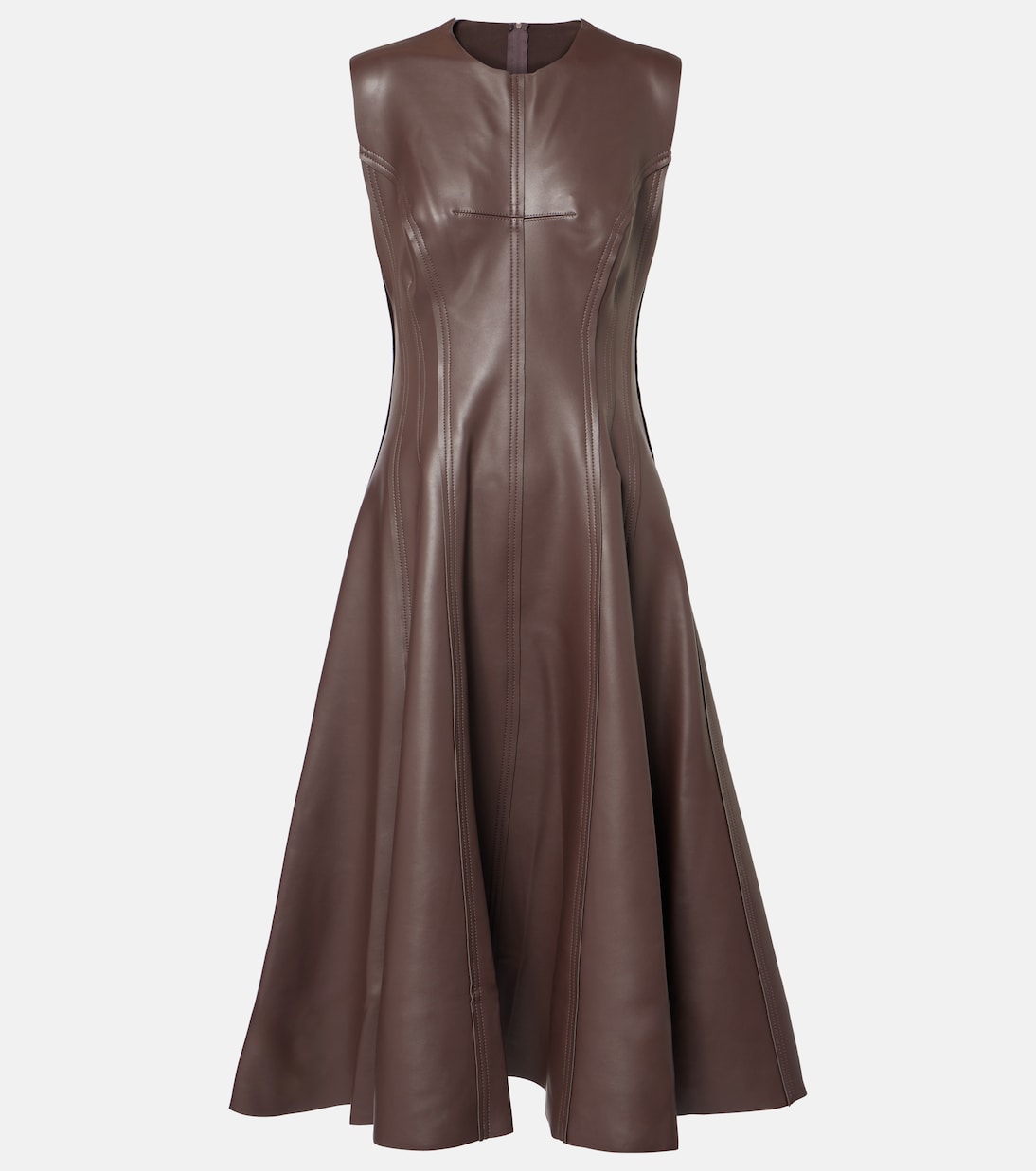 Midikleid Grace aus Lederimitat | Norma Kamali