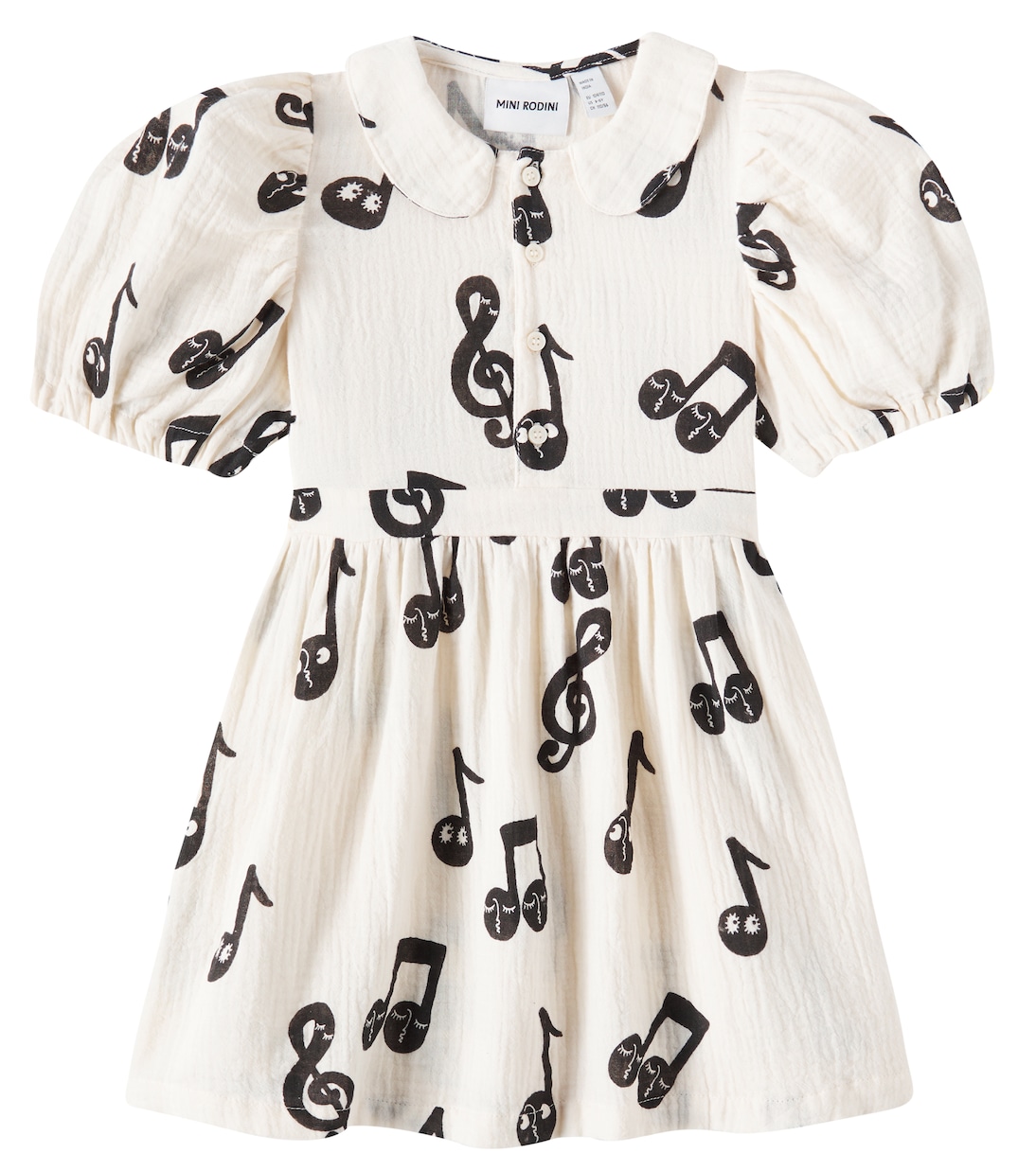 Kleid Notes aus Baumwollmusselin | Mini Rodini
