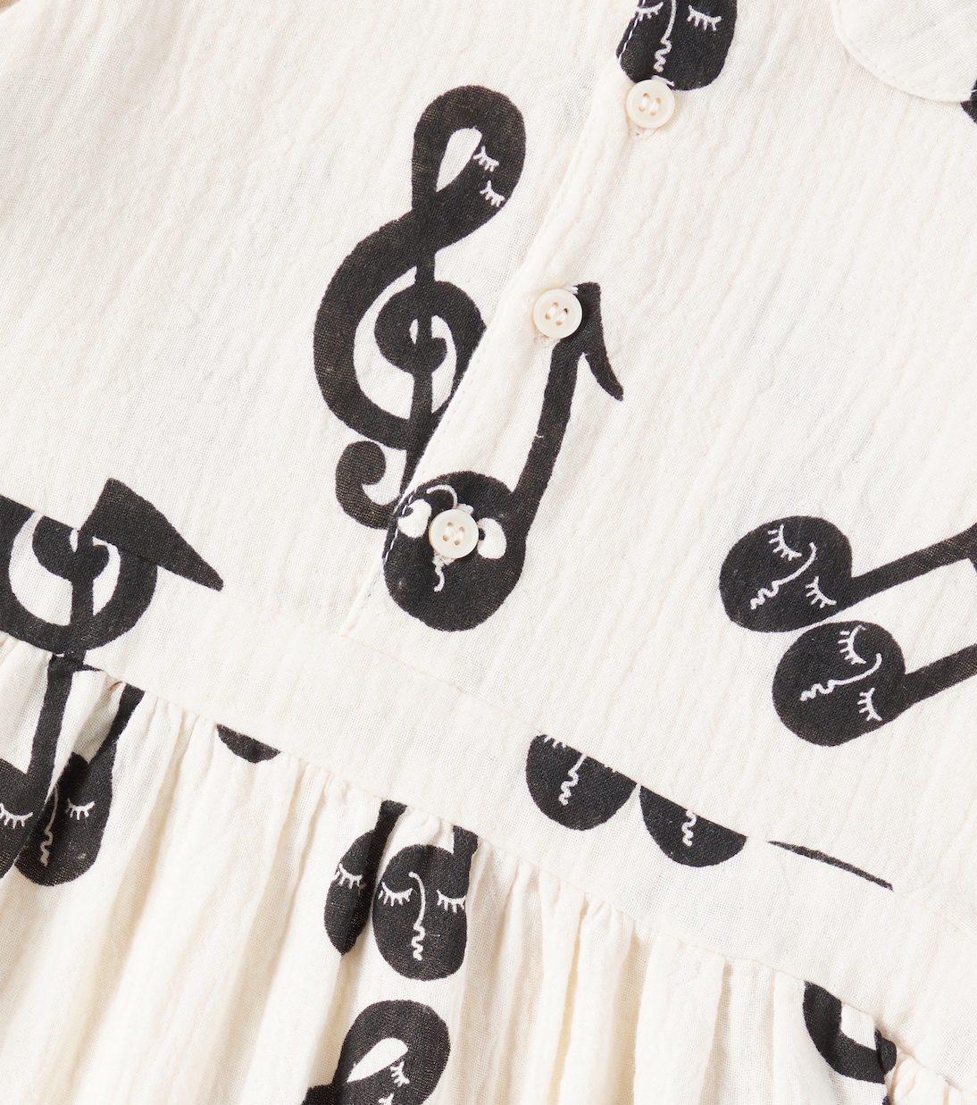 Kleid Notes aus Baumwollmusselin | Mini Rodini