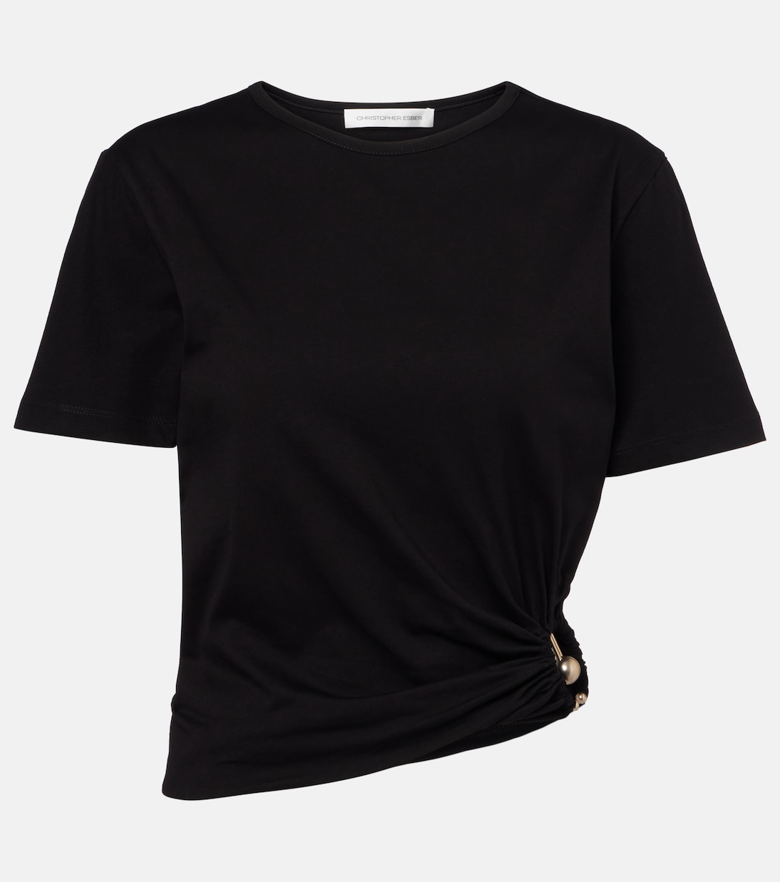 Top cropped Orbit in jersey di cotone | Christopher Esber