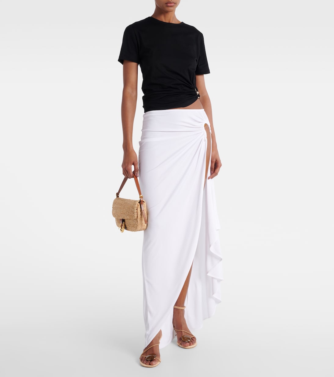 Top cropped Orbit in jersey di cotone | Christopher Esber