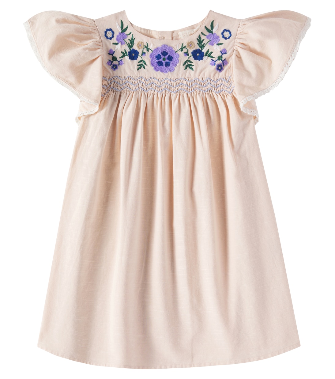 Besticktes Kleid Ana aus Baumwolle und Leinen | Louise Misha