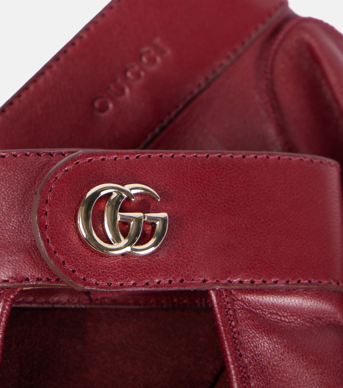 Guanti in pelle da guida con logo GG, stile giovane e moderno
