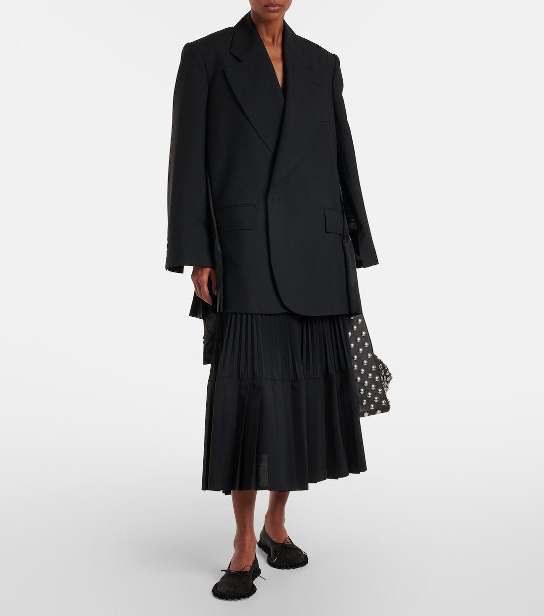 Abito blazer in lana a pieghe | Junya Watanabe