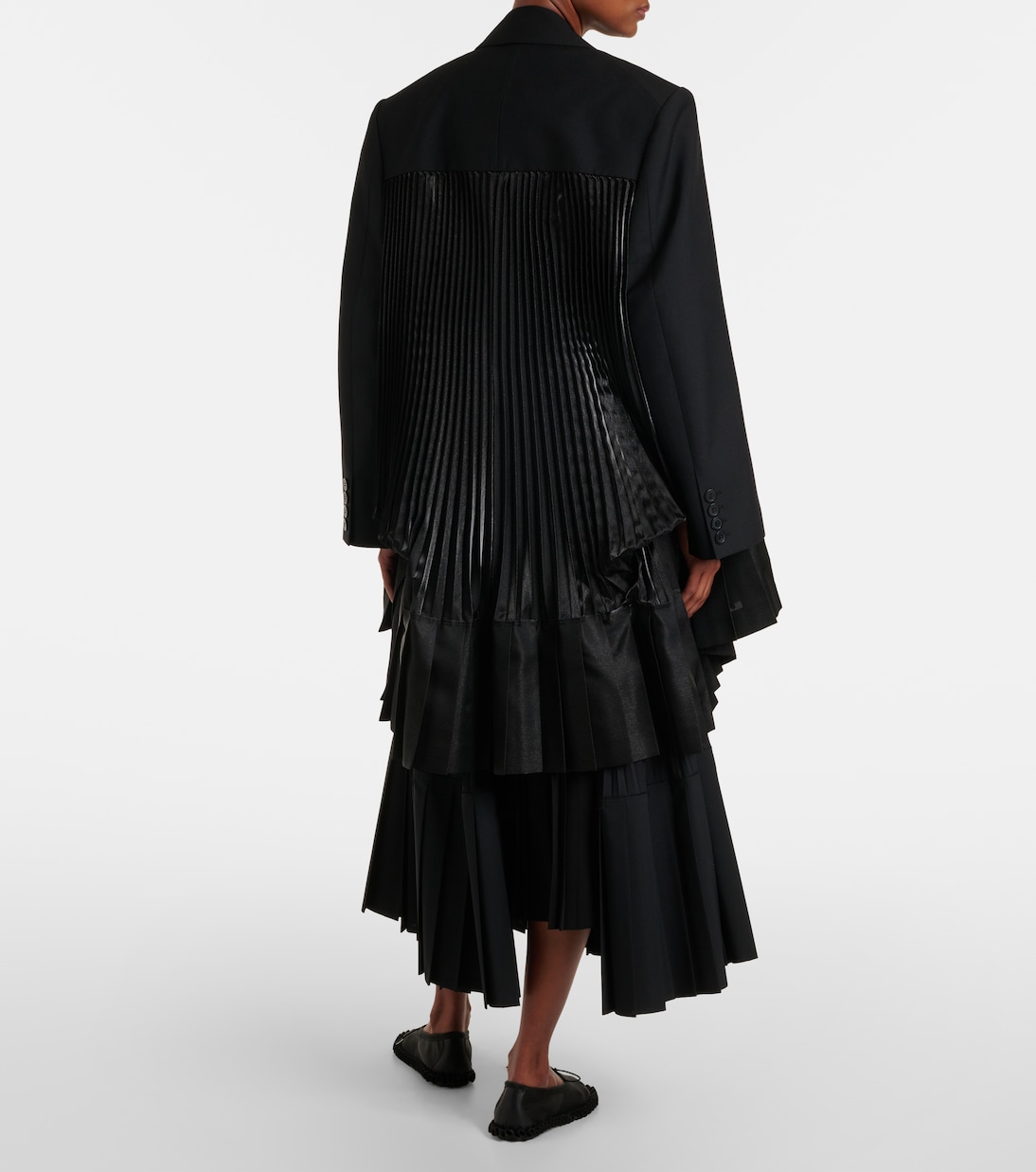 Abito blazer in lana a pieghe | Junya Watanabe