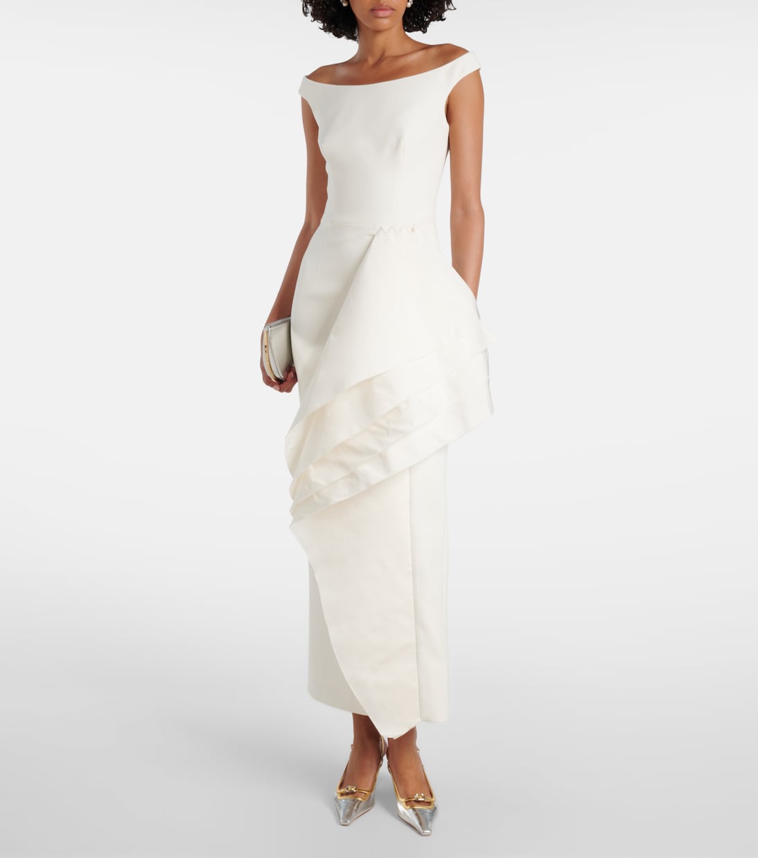 Vestido midi Bree drapeado | Safiyaa