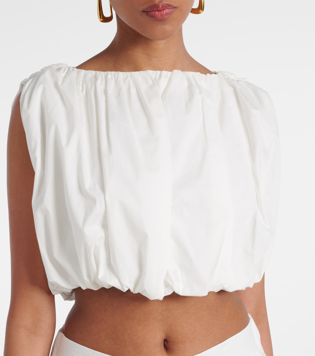 Crop top Inamorata en mezcla de algodón | Adriana Degreas