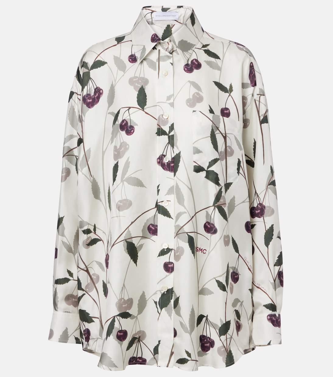 Bedrucktes Hemd aus Seiden-Twill | Stella McCartney