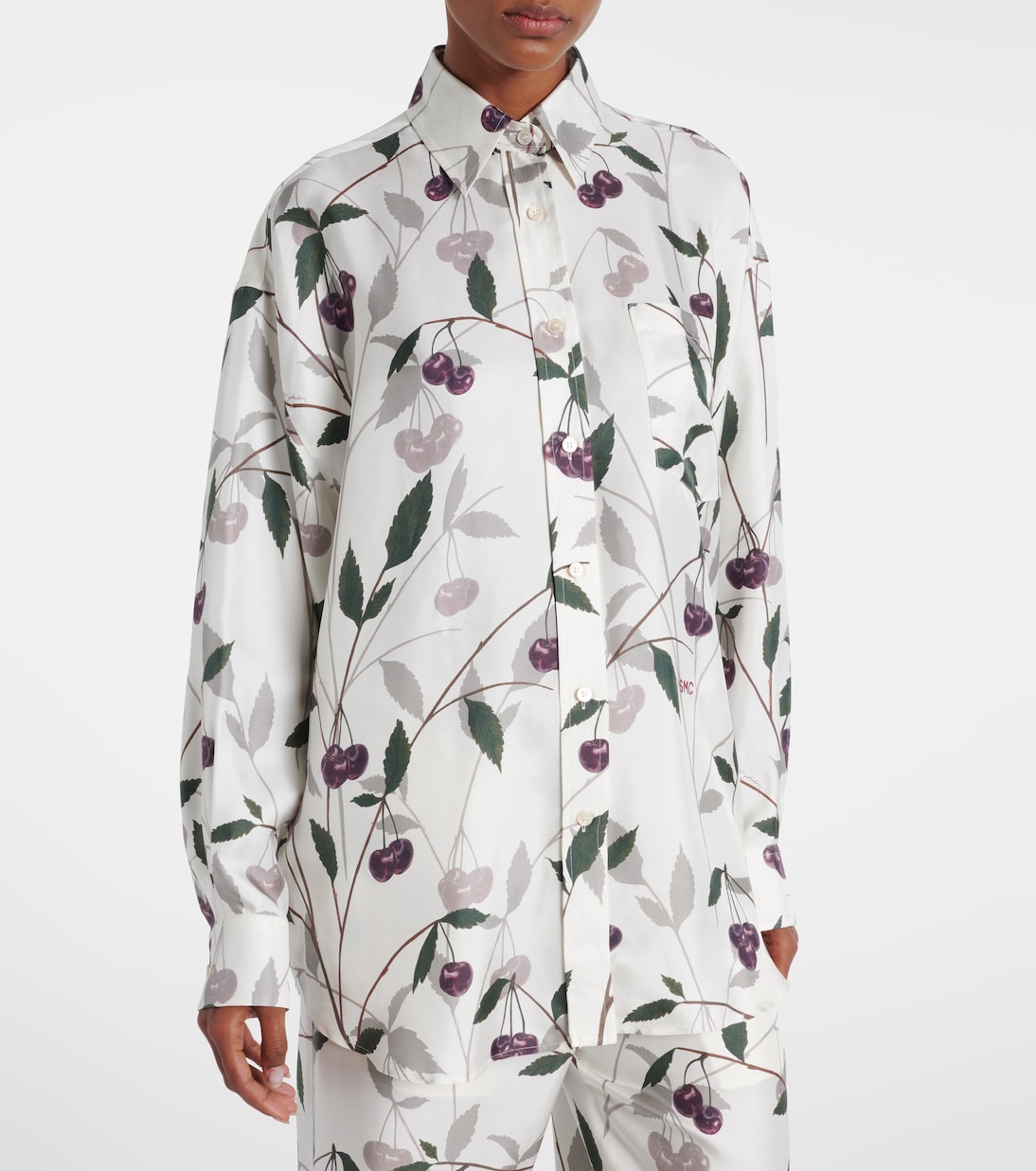 Bedrucktes Hemd aus Seiden-Twill | Stella McCartney