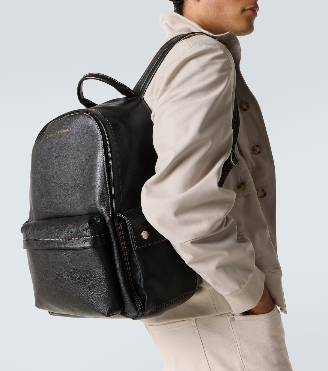 Leather backpack | Brunello Cucinelli