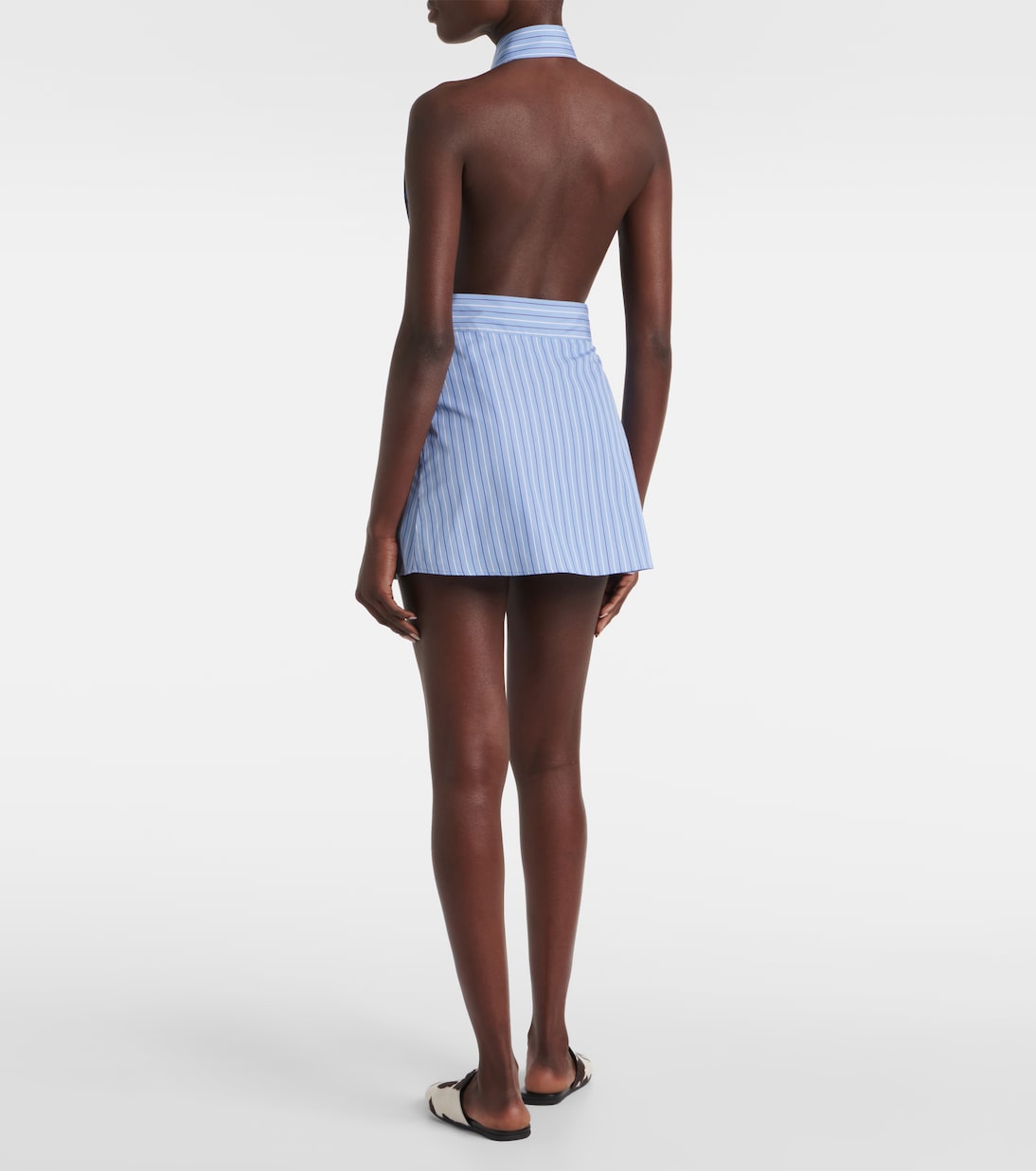 Top in cotone con scollo all’americana | Prada