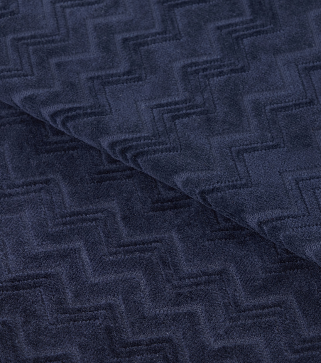 Chalk set of 2 zigzag cotton terry towels | Missoni