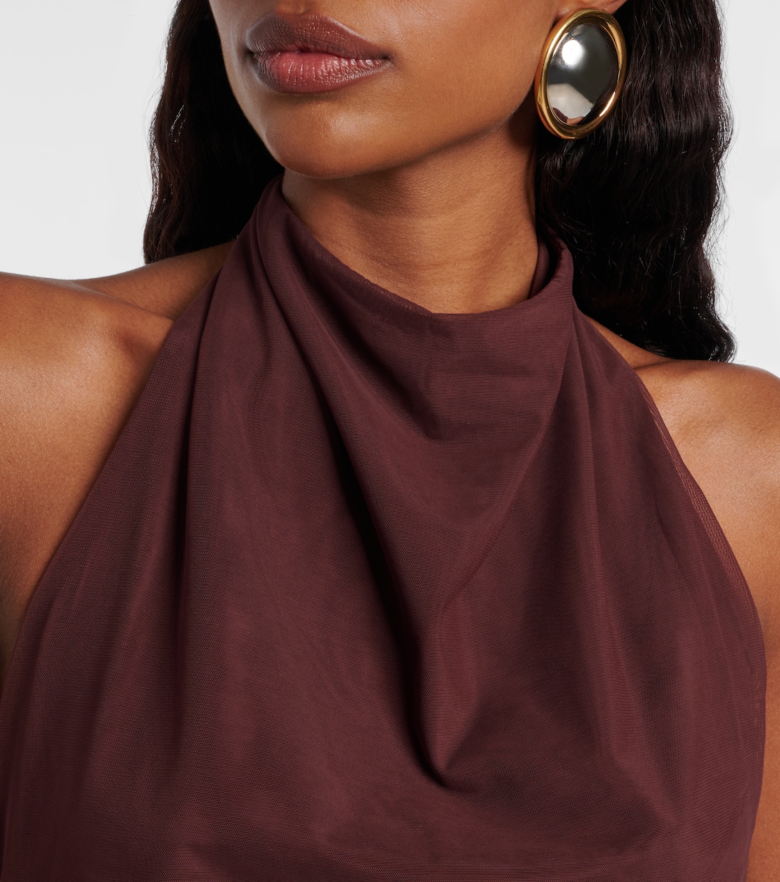Draped gathered jersey minidress | SIR