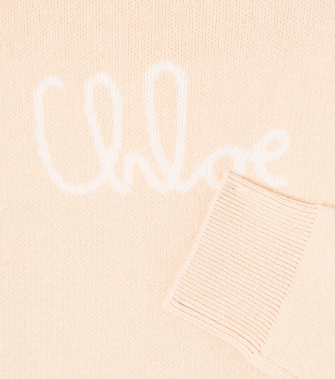 Logo cotton and wool turtleneck sweater | Chloé Kids