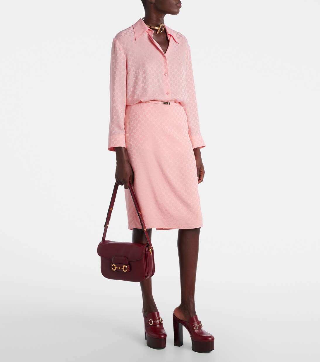 Gucci Horsebit 1955 Aura S号单肩包 | Gucci