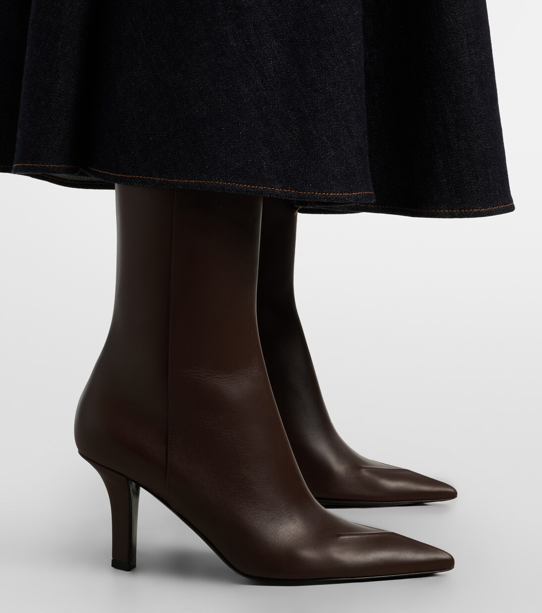 Christine 80 leather ankle boots | Amina Muaddi