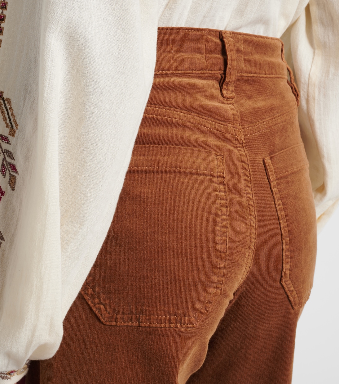 Le Slim Palazzo cotton corduroy wide-leg pants | Frame